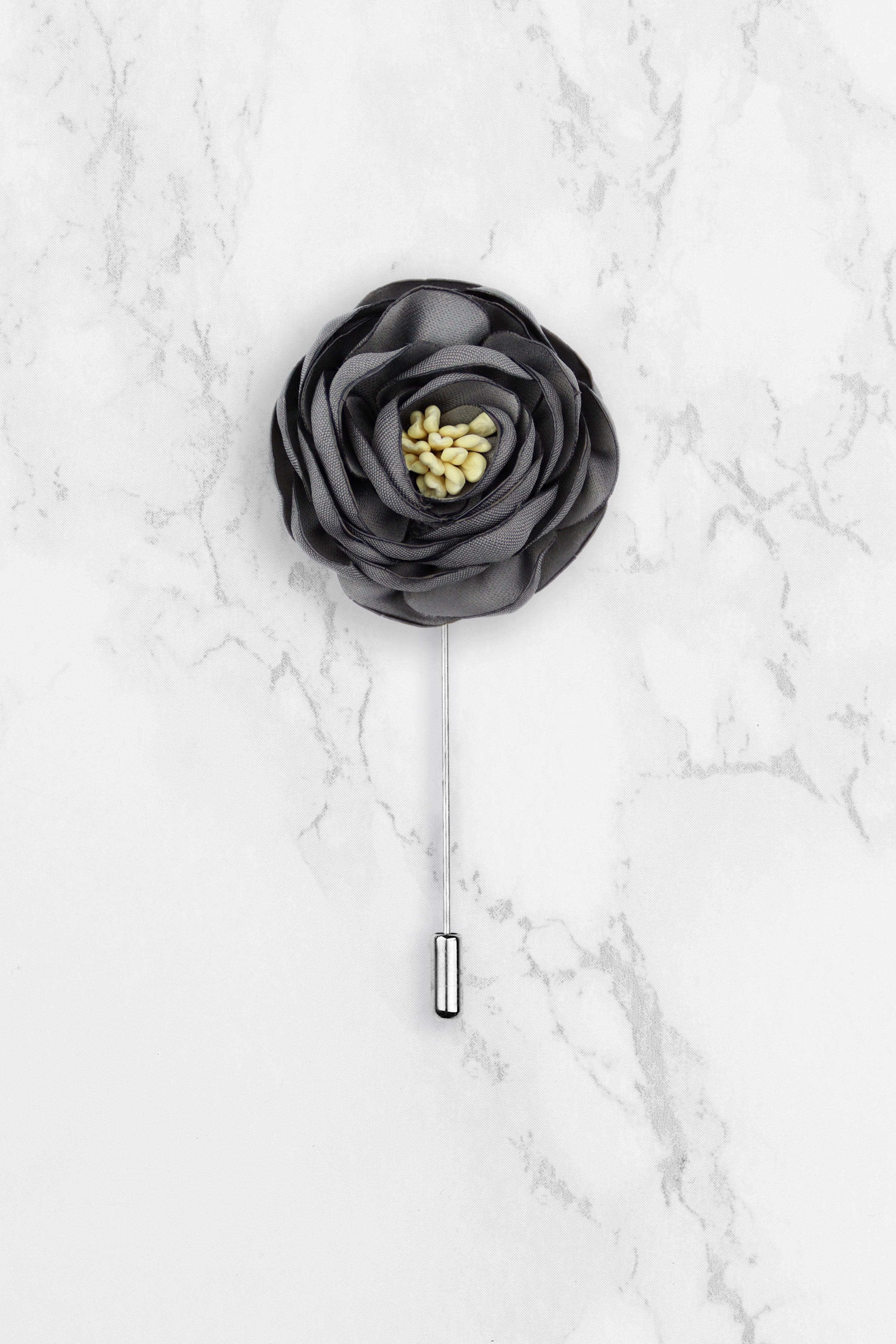 Metal flower lapel on sale pin