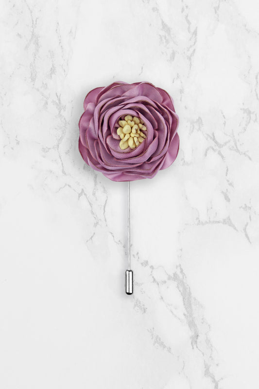 Flower Lapel Pin - Purple