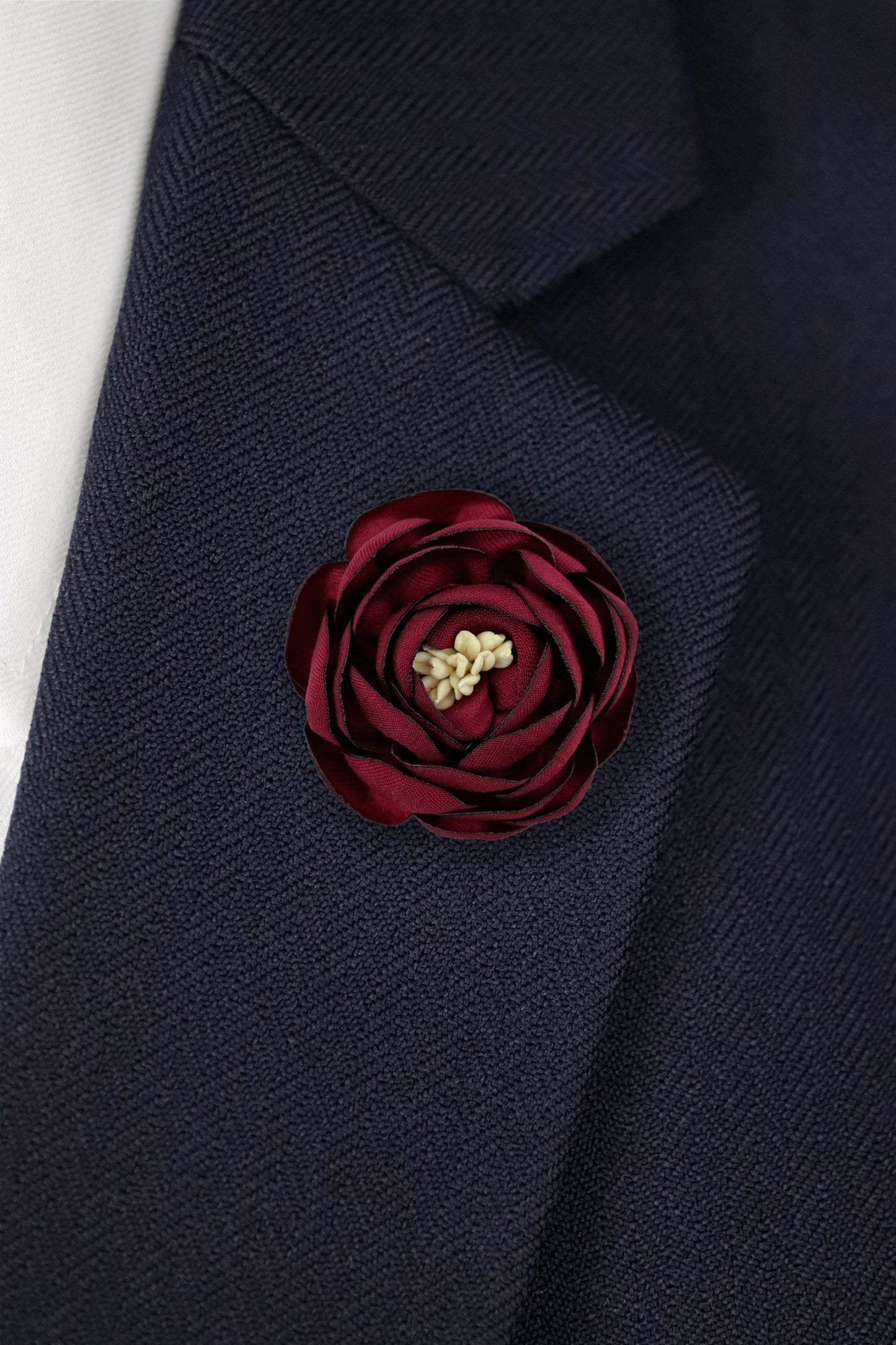 Flower Lapel Pin - Red