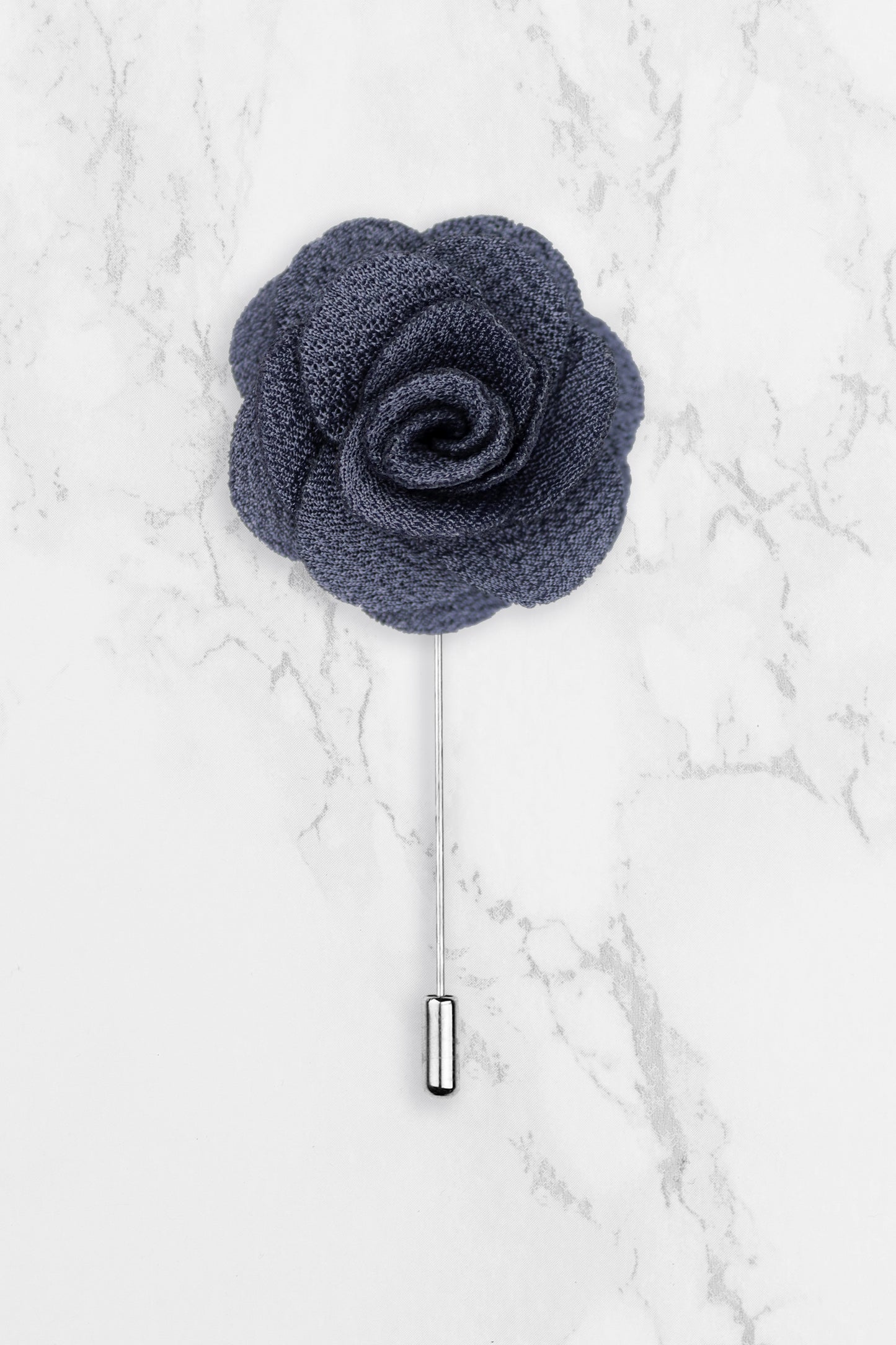 Rose Lapel Pin - Grey