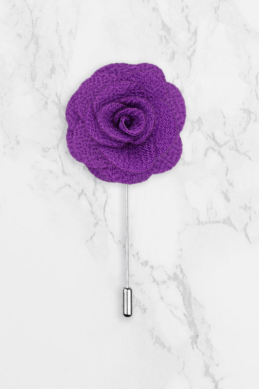 Rose Lapel Pin - Purple