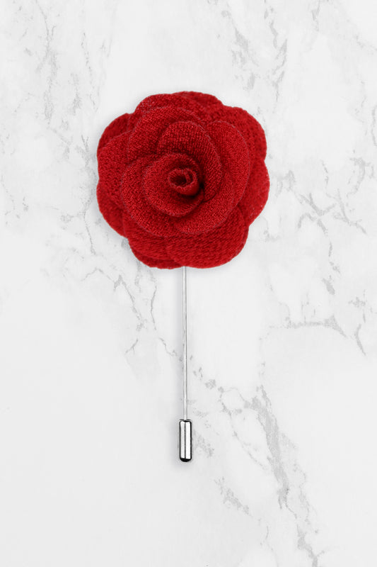 Rose Lapel Pin - Red