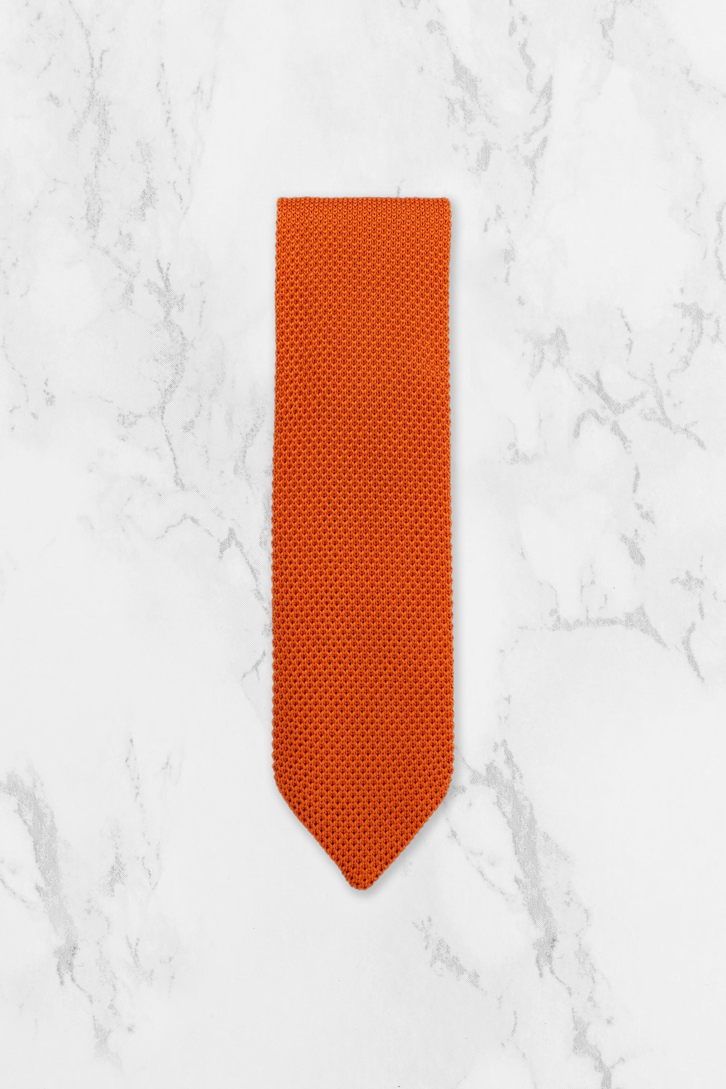 100% Polyester Knitted Pocket Square - Orange