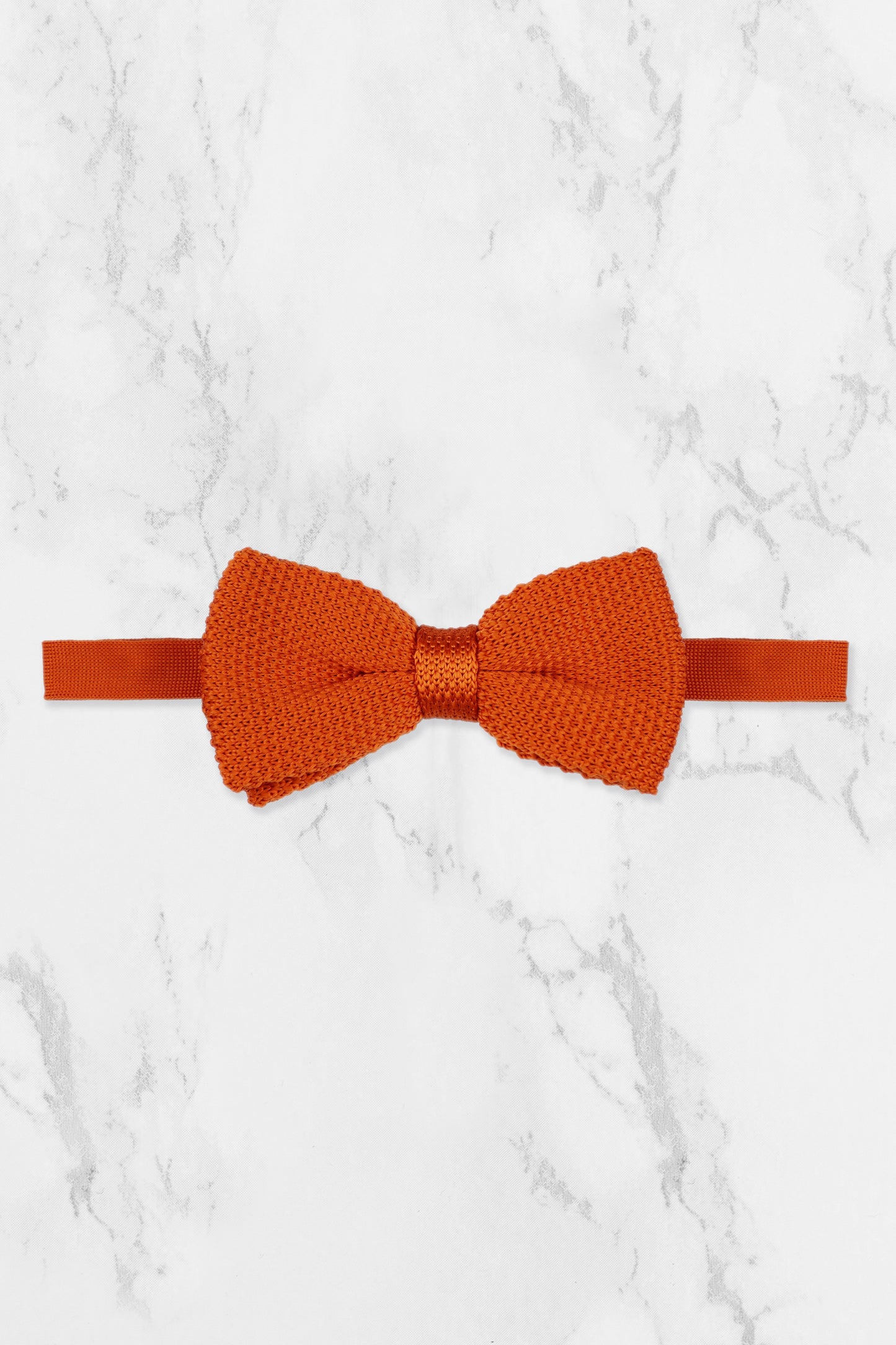 100% Polyester Square End Knitted Tie - Orange