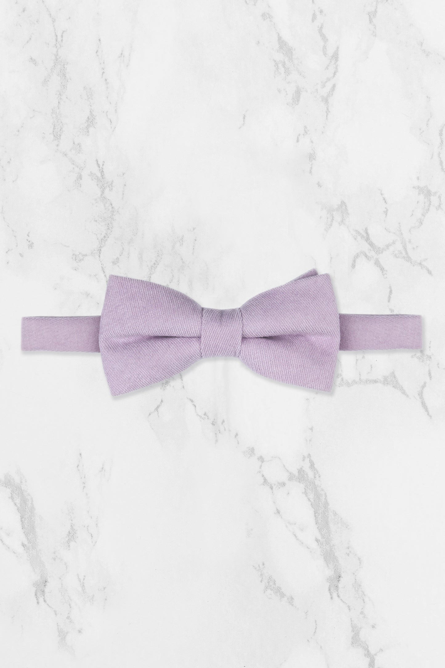 100% Brushed Cotton Suede Bow Tie - Purple