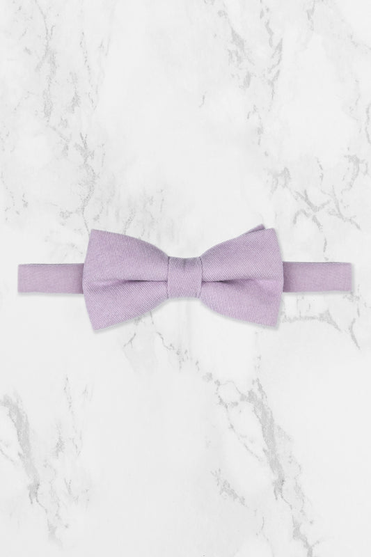 100% Brushed Cotton Suede Bow Tie - Purple
