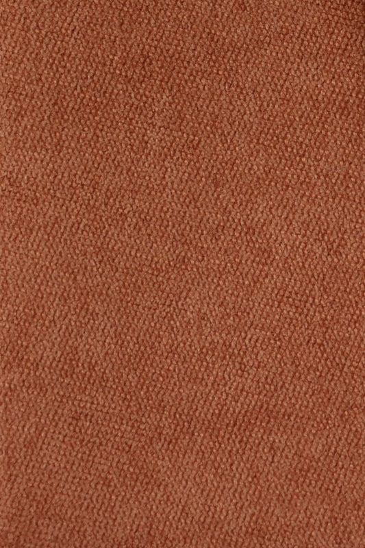 100% Brushed Cotton Suede Tie - Burnt Orange