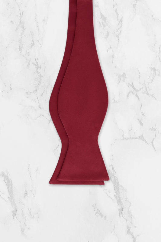 Self-Tie Bow Tie - Burgundy Red